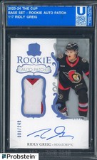2023-24 The Cup Hockey Ridly Greig RPA RC GU Patch AUTO /249 TA AUTHENTIC