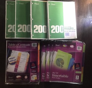 AVERY 11900 & 11187 + 800 SHEETS NOTEBOOK PAPER *** NEW