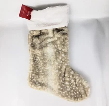 Deer Fur Holiday Stocking Xmas At Home