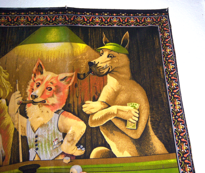 Tapisserie en coton pour piscine, chiens, vintage des années