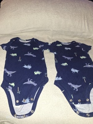 Carter's Nike Sandy & Simon 6 Piece Baby Bodysuit Set 3M 0-3M Animal Print