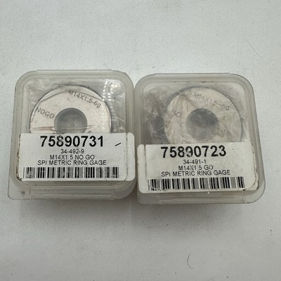 SPI M14 x 1.5-6g  Thread Ring Gage Set GO-NOGO - NEW