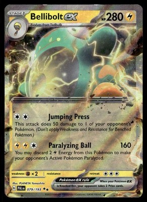 Bellibolt ex 079/193 Double Rare Paldea Evolved Pokemon NM Englisch