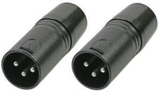 3 Pin DMX Terminators 2 per Pack,Black