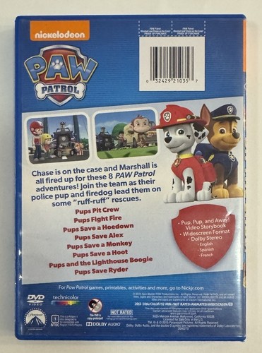 Lot 5 - Paw Patrol DVD - Sea Patrol Jungle Rescue Meet Everest Mighty Pups Case - Picture 6 of 6