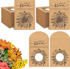 100 Pack Simple Style Baby in Bloom Baby Shower Favor for Guest Wildflower Se...