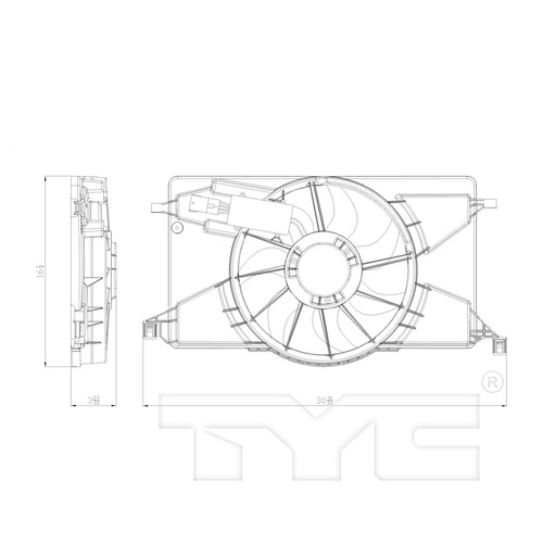 Dual Radiator & Condenser Cooling Fan Assembly for 12-18 Ford Focus FO3115189 - Picture 3 of 3