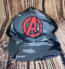 Marvel Avengers Youth Snapback Gray Camo Hat Cap Characters Under Bill
