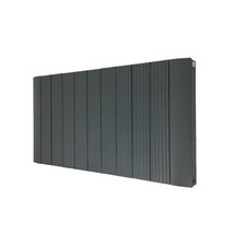 Anthracite Aluminium Designer Radiator Double Horizontal High BTU 1030mm x 500mm