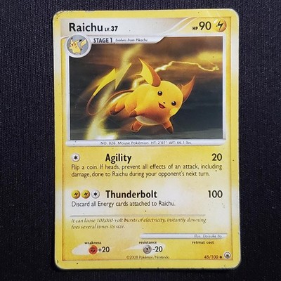 Raichu 45/100 Uncommon Majestic Dawn Pokemon Damaged