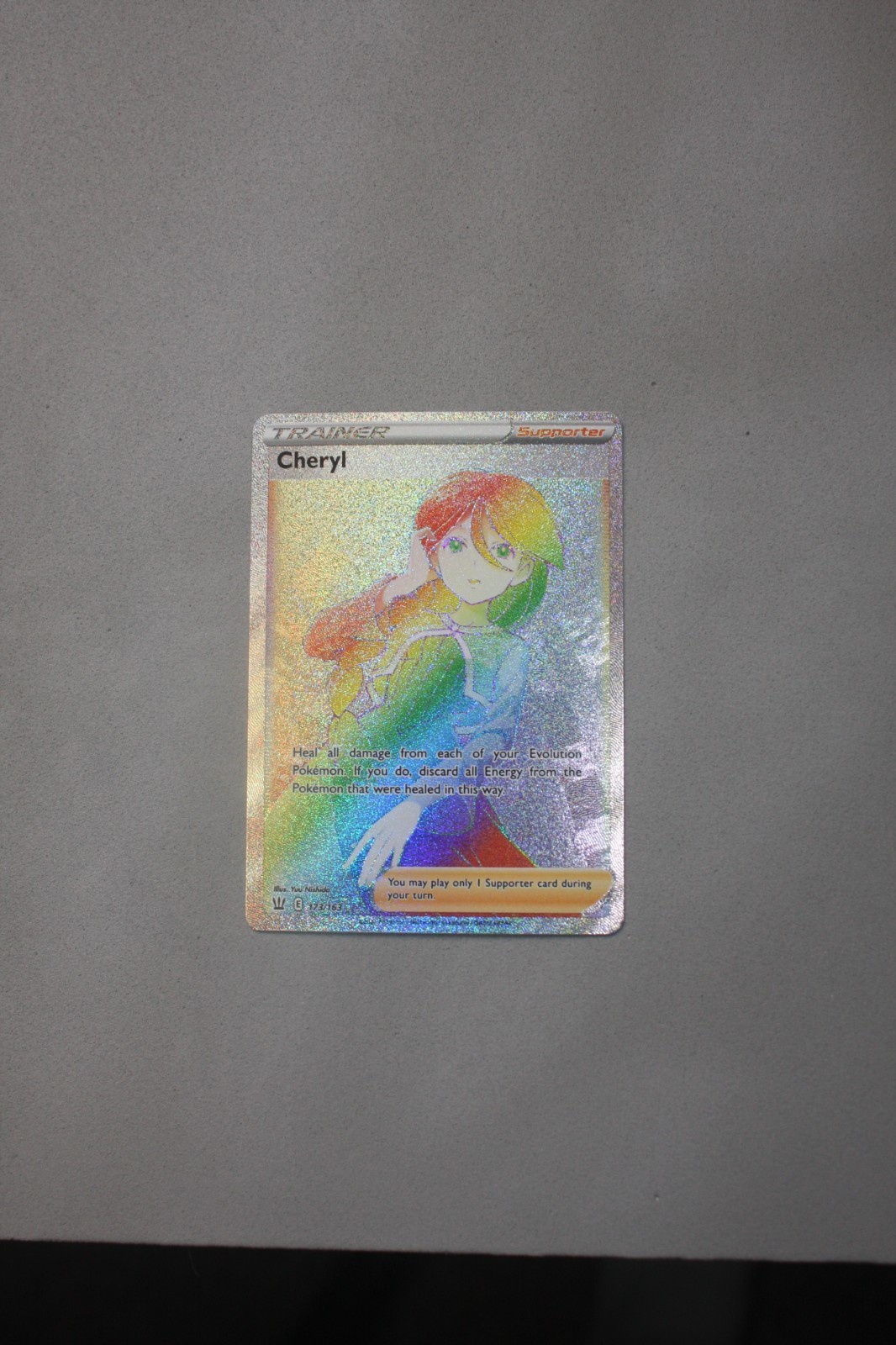 Cheryl 173/163 - Secret Rainbow Rare Full Art Battle Styles Pokemon Card