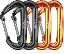 Carabiner Clips Heavy Duty 12Kn 2697 Lbs -Lightweight Locking Carabiners for Ca