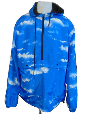Black Jack 1999 USA VTG Men s Sky Blue Windbreaker Jacket Rain Coat Pullover~XL