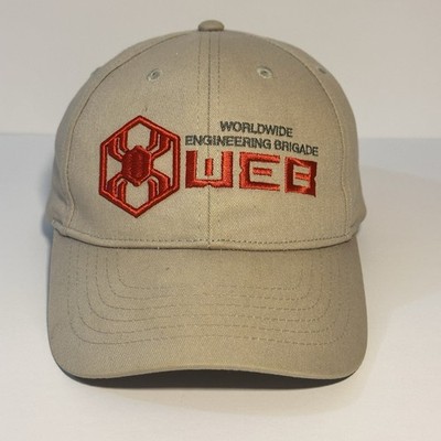 Marvel WEB Worldwide Engineering Brigade Hat SnapBack Tan Baseball Cap Avengers