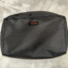 TUMI For Delta Air Lines Black Fabric Toiletry Makeup Amenity Travel Kit Bag
