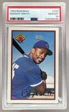 126096336 Dwight Smith 1989 Bowman #297 Rookie RC PSA 10