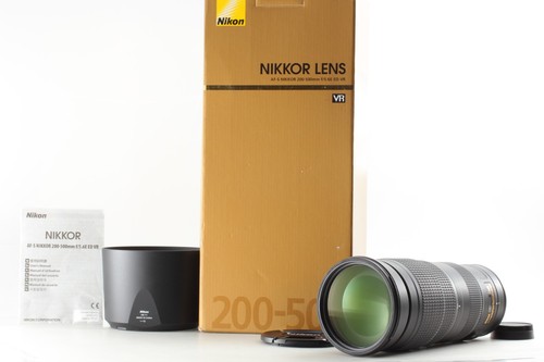 "Unused w/ Box & Hood" Nikon AF-S Nikkor 200-500mm F5.6 E ED VR Zoom Lens JAPAN