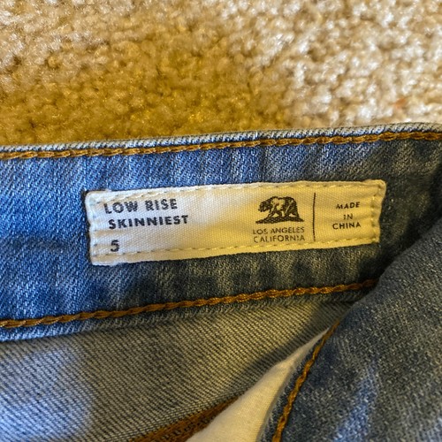 Bullhead Denim Co. Low Rise Skinniest Denim Jeans blau Damengröße 5 Damen Reißverschluss - Bild 4 von 6