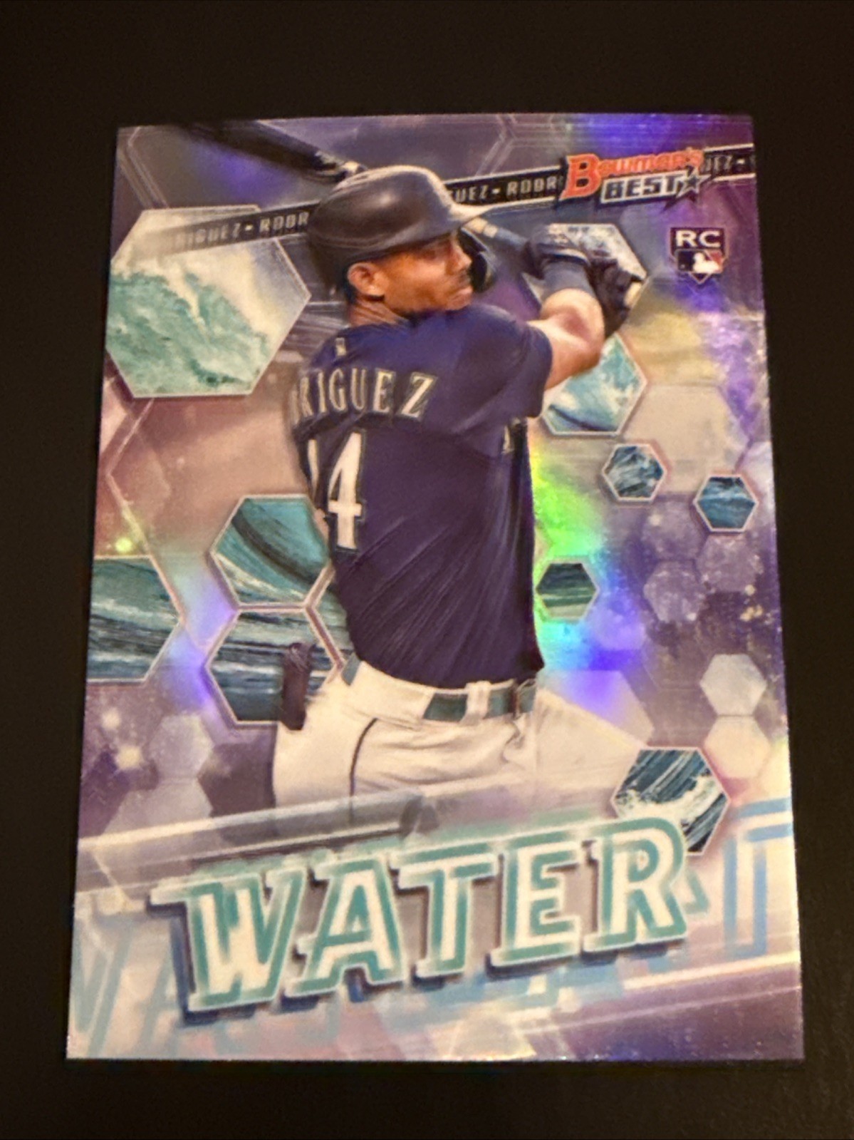 2022 Bowmans Best Julio Rodriguez Elements Of Excellence Water Rookie EE-4 RC