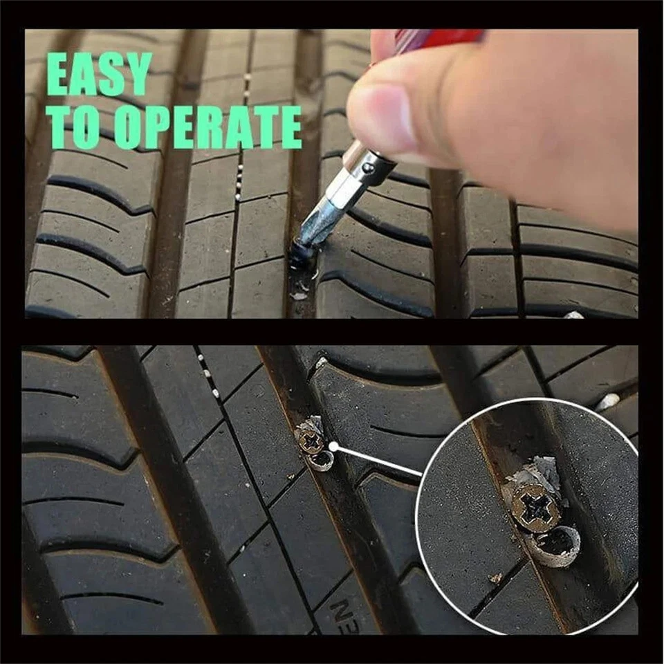 20Pcs Tire Repair Screw in Rubber Plug Nail Car Tyre Puncture Repair Kit - image 3 of 4