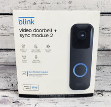 Blink Smart Wifi Video Doorbell Wired/Battery Operated with Sync Module 2 NEW