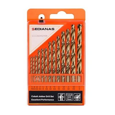 13PCS M35 HSS Cobalt Twist Drill Bits Kit 1/16''-1/4'' for Hardened Metal Stainles