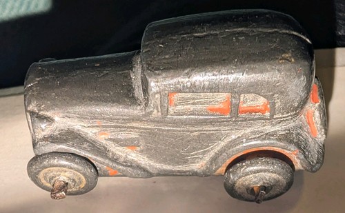 Antique Cast Metal Car Miniature 1.5"L ( Needs Repair @ 1 Wheel) See All Pics - Picture 8 of 15