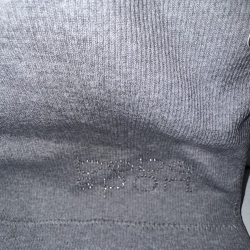 Bebe Sport nahtloses Tanktop mit Rundhalsausschnitt meliert grau Damengröße Small - Bild 3 von 8