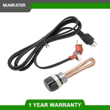 For 2004-2010 E150 E250 E350 E450 6.0L Engine Block Heater Element & Cable Cord