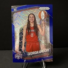 2025 Panini Prizm WNBA Georgia Amoore Blue Velocity RC Variation #140 Mystics