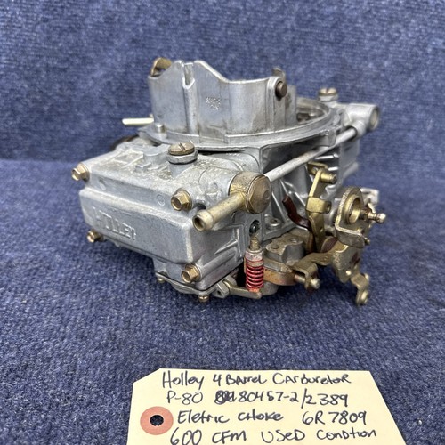 Holley USA 4 Barrel Carburetor 600CFM Electric Choke 80457-3 List 2389 P-80