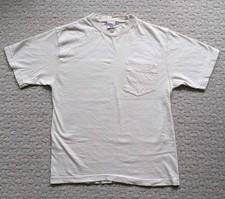 Camber Finest Natural Cream Pocket Tee T-Shirt Size Medium M Made In USA
