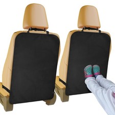 2 Pack X-Large Heavy Duty Kick Mats - Waterproof Car Back Seat Protectors for Ki