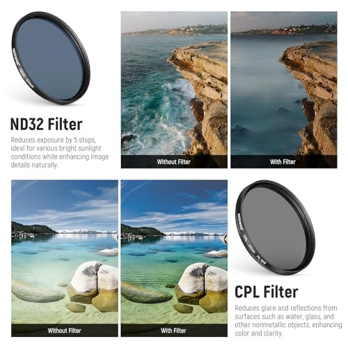 Clip On 67mm Phone ND Filter Kit, Upgraded Lens Clip Cold Shoe 67mm Kit - Bild 5 von 7