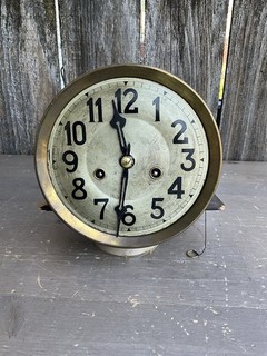 Antique German Box Clock Silesia Movement & Dial