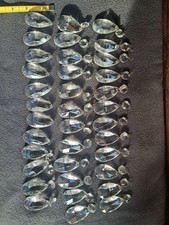 Lot 36 Crystals Teardrop Replacement Chandelier Lamp 2"