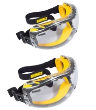 DeWalt DPG82-11 CLEAR ANTI FOG Protective Over Glasses Safety Goggles 2 PAIRS 