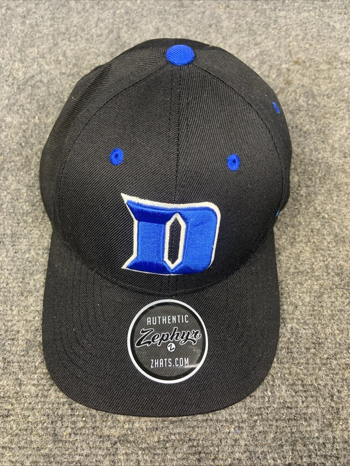 Duke University Blue Devils Zephyr Snap Back Black Blue Hat Cap NEW - Image 2 of 4