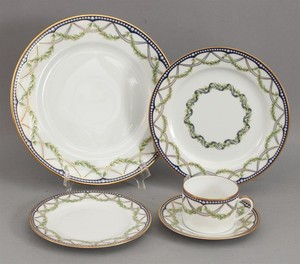 Limoges China TIFFANY FEDERAL Cup Saucer Dinner Salad Desert Plate Place Setting