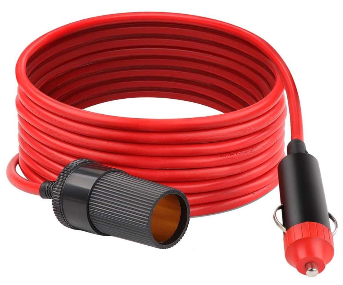 12V Cigarette Lighter Extension Cord Cable 12 FT Heavy Duty DC Power Socket  Plug