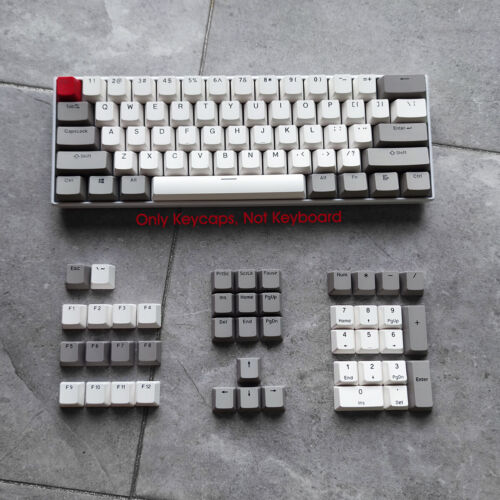White Gray PBT Double-shot Keycap Set 105 OEM Profile for Cherry MX Keyboard - Picture 7 of 9