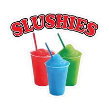 Food Truck Decals Slushies Style A Retail Concession Concession Sign Red
