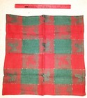 Red & Green Christmas Plaid Tablecloth and Napkins With Pine Cone & Holly — photo 4