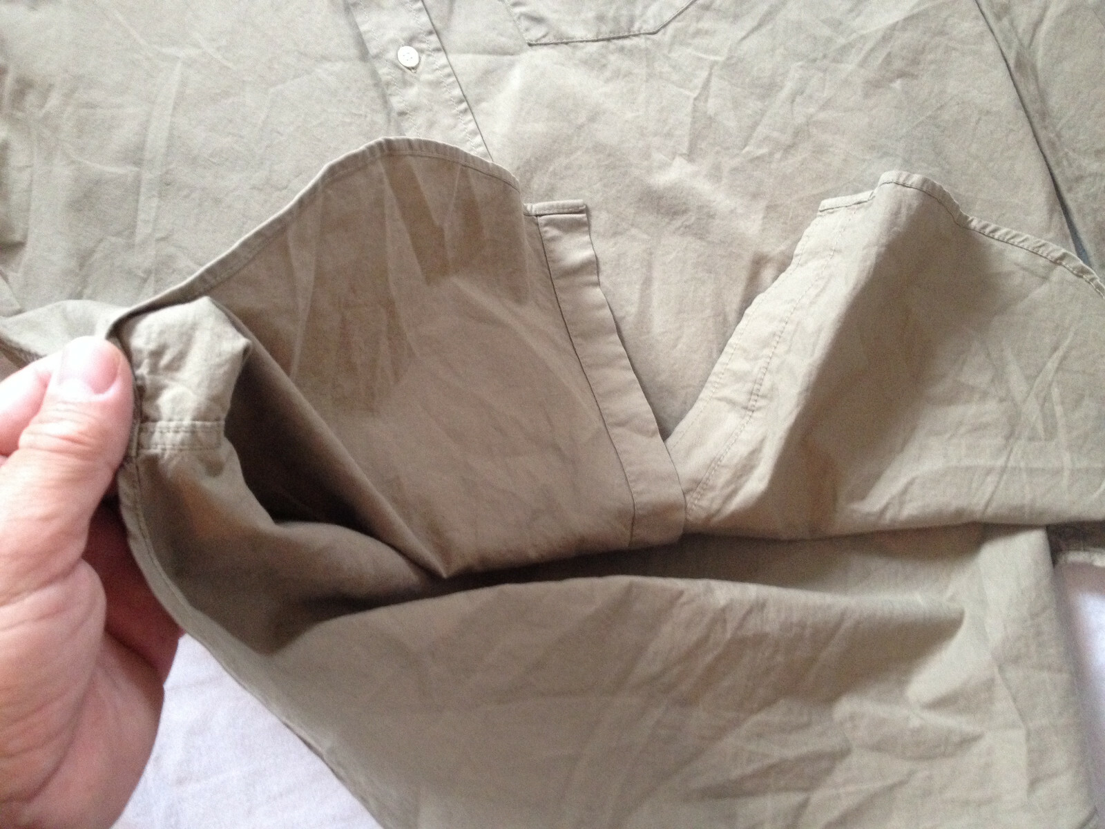 MELTIN' POT JEANS ITALIAN L/S KHAKI DRESS SHIRT XLARGE image 6