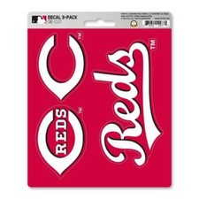 Cincinnati Reds Logo Single Sheet Of 3 Vinyl Stickers
