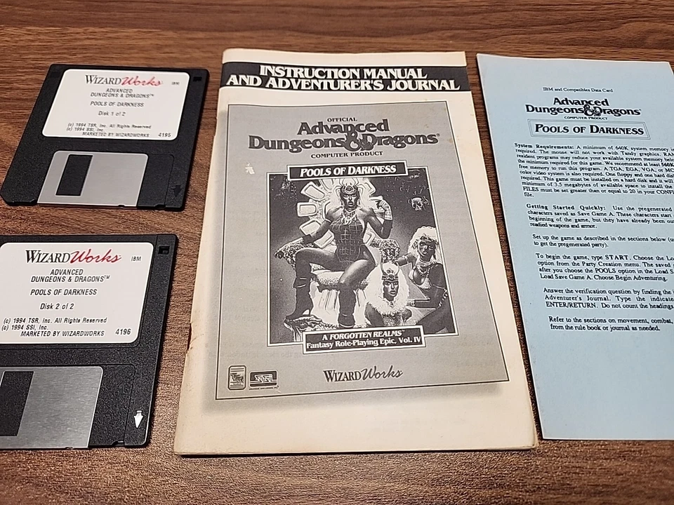 Advanced Dungeons & Dragons: Pools of Darkness ~ PC Game 1994 ~ DnD ~ Vintage - Image 4 of 4