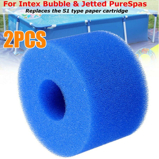2PC For Intex Pure Spa Washable/ReusableFoam Hot TubFilter Cartridge