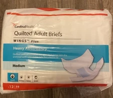 Cardinal Health Quilted Adult Briefs Wings Plus Medium 32" - 44" Brand new!