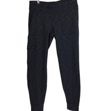 ATHLETA Womens Space Dye Metro Jogger Athleisure Stretch Pants Gray Size Small