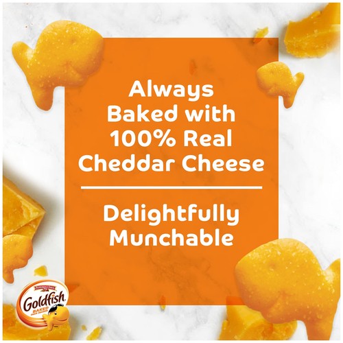 Goldfish Cheddar Cheese Crackers Baked Snack Crackers 1 oz On-the-Go Snack Pa... - Picture 2 of 9